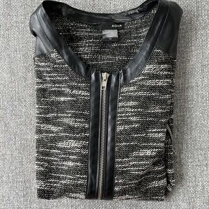 Aqua thin tweed jacket